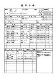 檀家台帳（檀家情報、過去帳、現在帳）